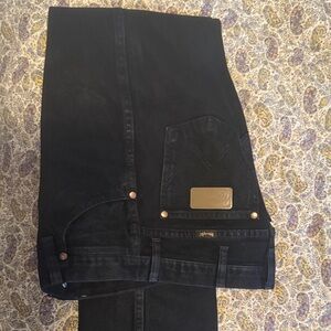 Wrangler Men's Black Straight Jeans